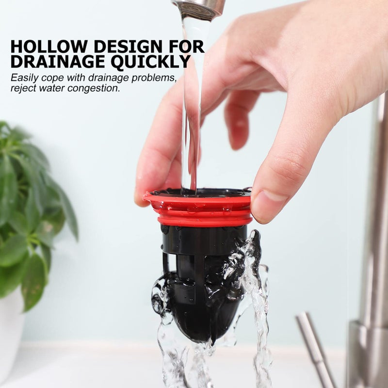 IMIKEYA Odor-Proof Shower Drain Plug, 2Pcs Shower Floor Drain Backflow Preventer Sewer Core Anti-Odor Plug for Kitchen Bathroom, Fits 1.5''-2'' ID Sewers, and Pipes - Image 3